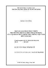 Luận văn Một số giải pháp phát triển thị trường dịch vụ điện thoại di động của tập đoàn bưu chính viễn thông Việt Nam đến năm 2015
