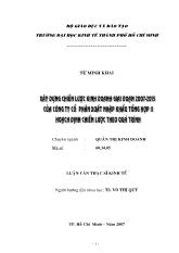 Luận văn Xây dựng chiến lược kinh doanh giai đoạn 2007-2015 của công ty cổ phần xuất nhập khẩu tổng hợp II hoạch định chiến lược theo quá trình
