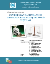 Tiểu luận Cân đối ngân sách Nhà nước trong nền kinh tế thị trường ở Việt Nam