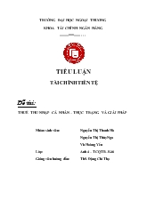 Tiểu luận Thuế thu nhập cá nhân: Thực trạng và giải pháp