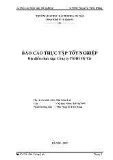 Báo cáo Thực tập tại công ty TNHH Mỹ Tài, tỉnh Bình Định
