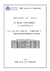 Đề án Đề xuất chiến lược phát triển cho Wealden District Council