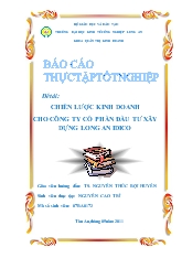 Đề tài Chiến lược kinh doanh cho công ty cổ phần đầu tư xây dựng Long An IDICO