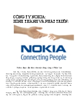 Đề tài Công ty Nokia: Hình thành và phát triển