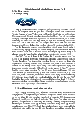 Đề tài Đánh giá chuỗi cung ứng của FORD