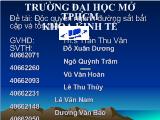 Đề tài Độc quyền ngành đường sắt bất cập và tổn thất
