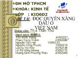 Đề tài Độc quyền xăng dầu ở Việt Nam