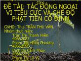 Đề tài Tác động ngoại vi tiêu cực và chế độ phạt tiền cố định