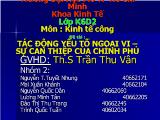 Đề tài Tác động yếu tố ngoại vi và sự can thiệp của Chính phủ