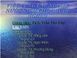 Đề tài Việc cung cấp nguồn nước sạch cho người nghèo