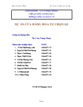 Dự án cửa hàng hoa tự chọn tại Quận 1 - TP HCM