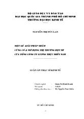 Luận án Một số giải pháp nhằm củng cố và mở rộng thị trường bột mì của tổng công ty lương thực Miền Nam