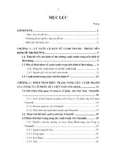 Luận văn Giải pháp nâng cao năng lực cạnh tranh của công ty cổ phần sữa Việt Nam VinaMilk đến năm 2010
