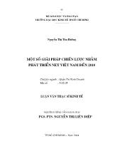 Luận văn Một số giải pháp chiến lược nhằm phát triển NET Việt Nam đến 2010