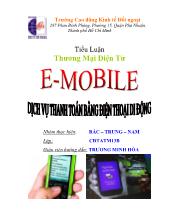 Tiểu luận E-Mobile: Dịch vụ thanh toán bằng điện thoại di động