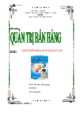 Tiểu luận Quản trị bán hàng sản phẩm sữa Dutch Lady 123