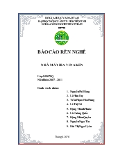 Báo cáo Rèn nghề tại nhà máy bia VinaKen