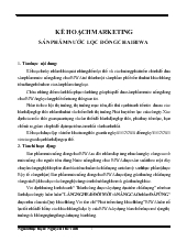 Đề tài Kế hoạch marketing sản phẩm nước lọc đóng chai BIWA