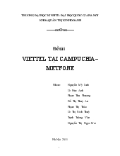 Đề tài Viettel tại Campuchia: MetFone