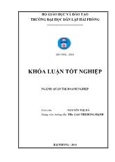 Khóa luận Một số biện pháp nâng cao hiệu quả sản xuất kinh doanh tại công ty cổ phần giao nhận vận tải con ong chi nhánh Hải Phòng