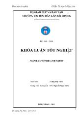 Khóa luận Phân tích tài chính và giải pháp cải thiện tình hình tài chính tại công ty cổ phần bê tông và xây dựng Hải Phòng