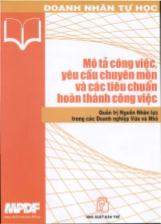 Quản trị nguồn nhân lực trong các doanh nghiệp vừa và nhỏ - Mô tả công việc, yêu cầu chuyên môn và các tiêu chuẩn hoàn thành công việc