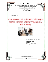Tiểu luận Văn phòng và vấn đề tiết kiệm năng lượng: Thực trạng và kiến nghị