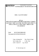 Khóa luận Một số giải pháp nhằm đẩy mạnh xuất khẩu gạo trực tiếp sang thị trường châu Phi của tổng công ty lương thực miền Nam VINAFOOD II