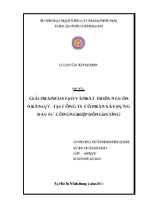 Luận văn Giải pháp đào tạo và phát triển nguồn nhân lực tại công ty cổ phần xây dựng đầu tư công nghiệp Đông Dương