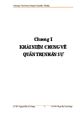 Luận văn Một số giải pháp nhằm hoàn thiện công tác quản trị nhân sự tại công ty TNHH S&HV
