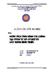 Luận văn Phân tích tài chính tại công ty cổ phần cơ khí và xây dựng Bình Triệu