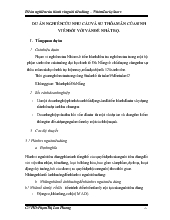 Đề án Dự án nghiên cứu nhu cầu và sự thõa mãn của sinh viên đối với vấn đề nhà trọ