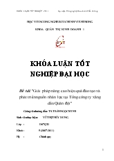 Khóa luận Giải pháp nâng cao hiệu quả đào tạo và phát triển nguồn nhân lực tại tổng công ty xăng dầu Quân Đội
