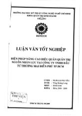 Luận văn Biện pháp nâng cao hiệu quả quản trị nguồn nhân lực tại công ty TNHH đầu tư thương mại Điền Phú TP HCm