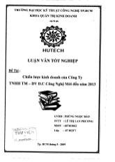 Luận văn Chiến lược kinh doanh của công ty TNHH thương mại dịch vụ DC công nghệ mới đến năm 2013