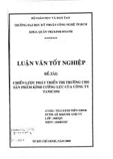 Luận văn Chiến lược phát triển thị trường cho sản phẩm kính cường lực của công ty TANICOM