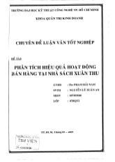 Luận văn Phân tích hiệu quả hoạt động bán hàng tại nhà sách Xuân Thu