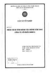 Luận văn Phân tích tình hình tài chính năm 2007 công ty cổ phần Bibica