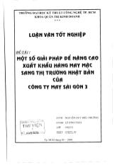 Luận văn Xuất khẩu hàng may mặc sang thị trường Nhật Bản của công ty may Sài Gòn 3