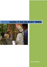 Quản lý dự án phát triển: Phát triển lâm nghiệp xã hội và quản lý bền vững tài nguyên thiên nhiên