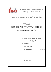 Tiểu luận Bày trí nội thất văn phòng theo phong thủy