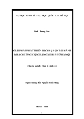 Đề tài Giải pháp phát triển dịch vụ vận tải hành khách công cộng bằng xe buýt ở Hà Nội