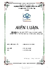 Tiểu luận Gian luận thuế giá trị gia tăng trong các doanh nghiệp thương mại ở Việt Nam hiện nay và các biện pháp phòng ngừa