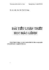 Tiểu luận Kinh tế tri thức và vai trò của nền kinh tế tri thức trong sự phát triển của đất nước trong thời kì hiện nay