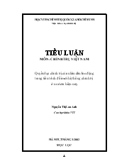 Tiểu luận Quyền lực chính trị của nhân dân lao động trong tiến trình đổi mới hệ thống chính trị ở nước ta hiện nay