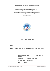 Chuyên đề Tăng cường thu hút vốn FDI của Mỹ vào Việt Nam