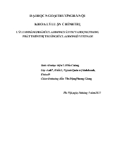 Đề tài Lý luận hàng hóa sức lao động và việc vận dụng trong phát triển thị trường sức lao động ở Việt Nam