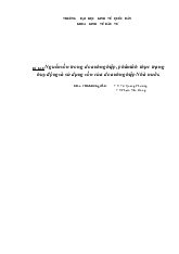 Đề tài Nguồn vốn trong doanh nghiệp, phân tích thực trạng huy động và sử dụng vốn của doanh nghiệp nhà nước
