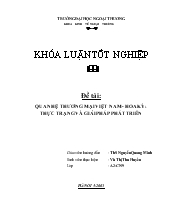 Khóa luận Quan hệ thương mại Việt Nam - Hoa Kỳ: Thực trạng và giải pháp phát triển