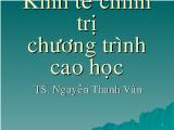 Kinh tế chính trị (Chương trình cao học)